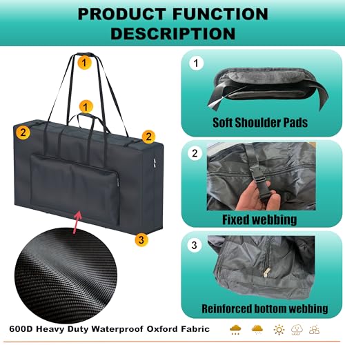 OUTDOORWEI Cornhole Carrying Case Fits 4x2 Regulation Boards Waterproof Heavy Duty