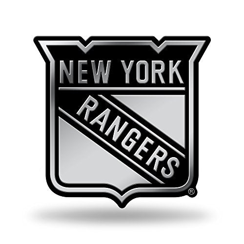 New York Rangers Chrome Auto Emblem 3D Sticker - 2.25"x3"