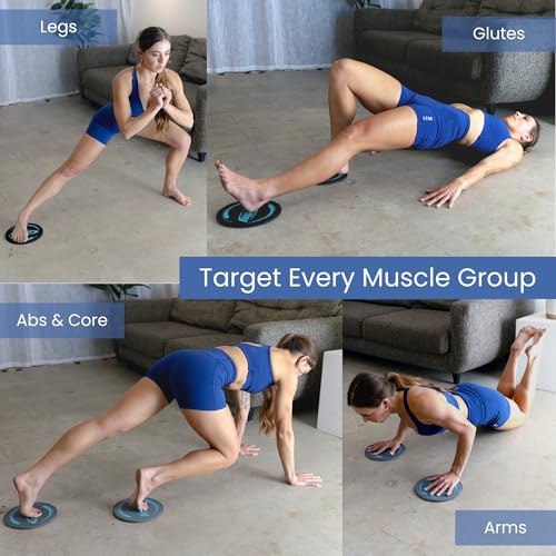 Exercise Sliders - 25 Pairs of 9" Gliding Discs for Fitness
