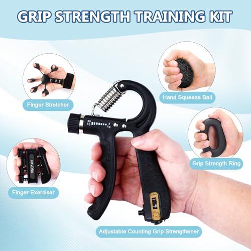 5-Piece Grip Strength Trainer Kit for Hand & Forearm Workout