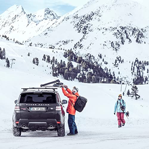 Rooftop Ski & Snowboard Rack - Slide-Out Design, Holds 6 Skis/4 Boards