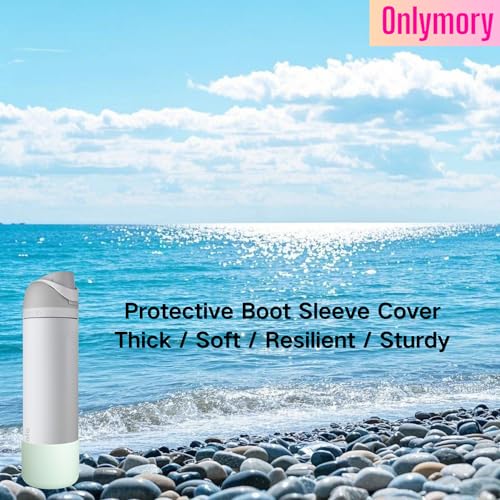 Silicone Protective Boot for 24 oz Water Bottle - Anti-Slip Sleeve - Mint Green