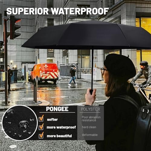 SY COMPACT Travel Umbrella - Windproof Automatic Design with UV Sun Protection | Small & Compact Size