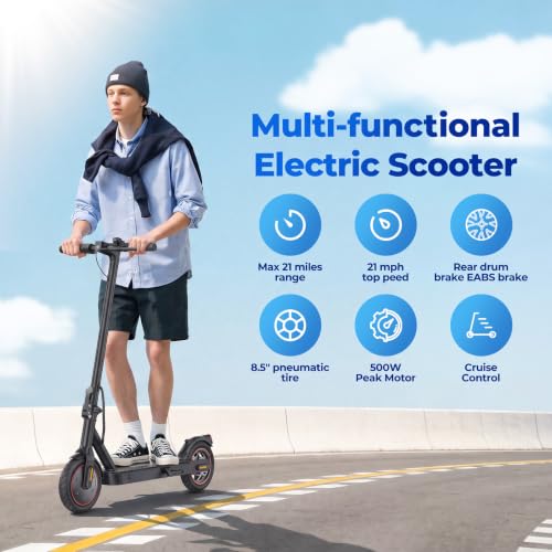 Electric Scooter for Adults, 1000W Motor, 21 Miles Range, Foldable