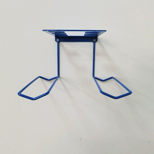 Gloperti Tennis Racket Holder Metal Wall Mounted Storage Rack for Tennis Badminton Paddel Racket and Tennis Balls Blue Colour