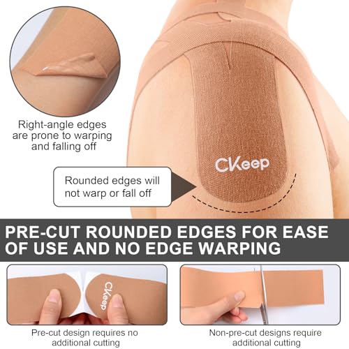 Elastic Kinesiology Tape - 2 Rolls, 2 Inch Wide, Beige, Hypoallergenic