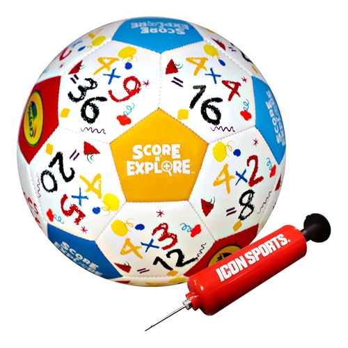 Size 5 Crayola Soccer Ball - Fun Multiplication Design for Kids