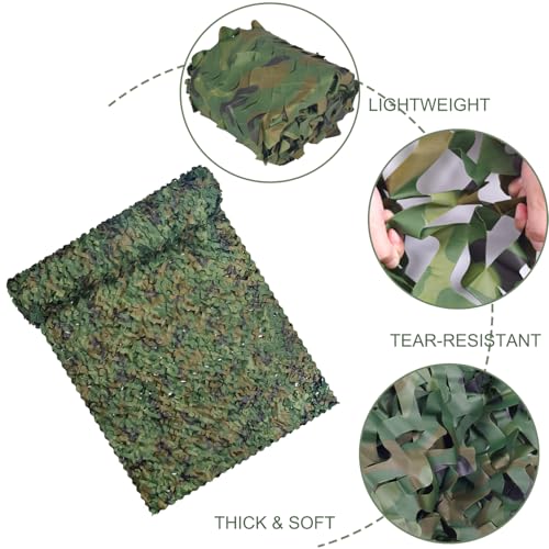 Camouflage Netting Bulk Roll - Woodland Camo 4.9ft x 6.56ft