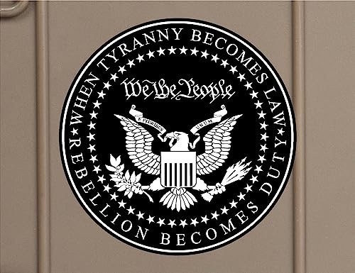 We The People American Flag Vinyl Sticker Decal - 3" Two Pack