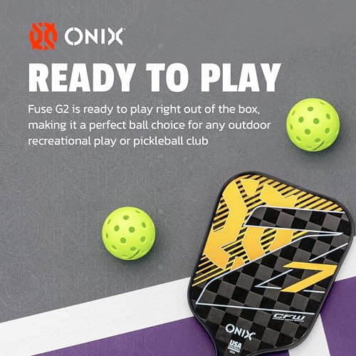 Onix Fuse G2 Outdoor Pickleball Balls – USAPA Approved, Neon Green 6 Pack