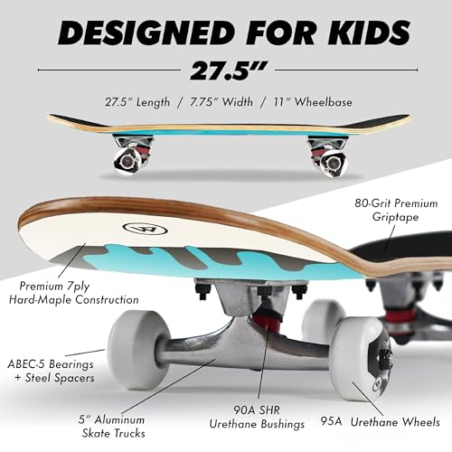 Complete Cruiser Skateboard - Ice Cream Design for Kids