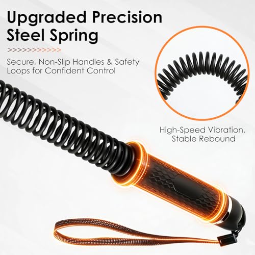 Weighted Ropeless Battle Rope - Adjustable Cordless - Black & Orange