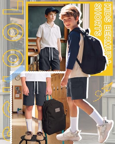 Boys Cargo Shorts - Dark Gray, 10-11 Years