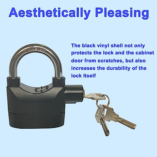 Alarm Lock 110dba Universal Security Alarm Lock System Anti-Theft for Door Motor Bicycle Padlock with 3 Keys (2PCS)