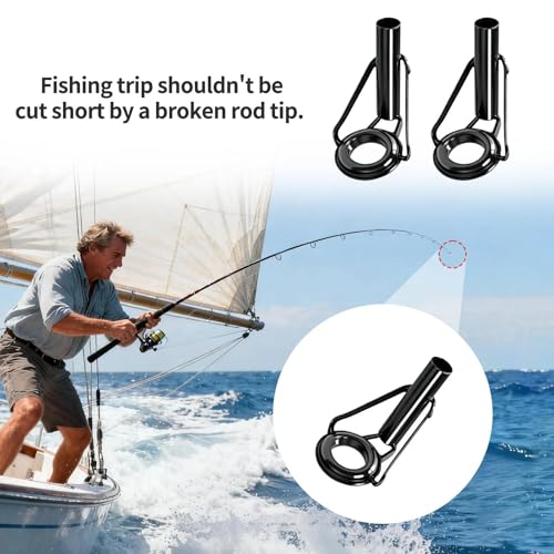 Fishing Rod Tip Repair Kit - 8 Pcs Stainless Steel & Ceramic