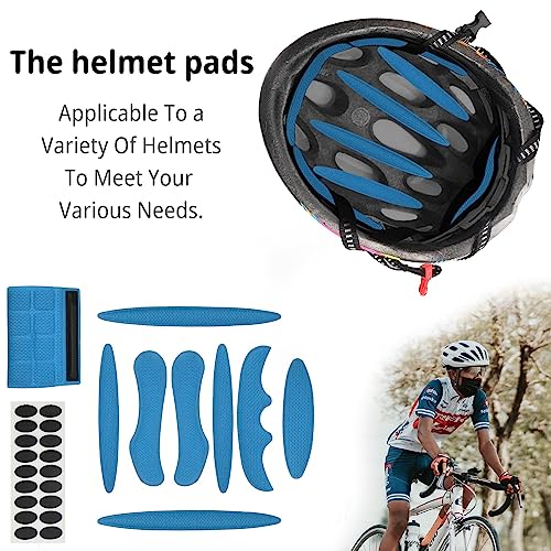 Universal Helmet Padding Kit - Shock-Absorbing Foam Pads - Blue