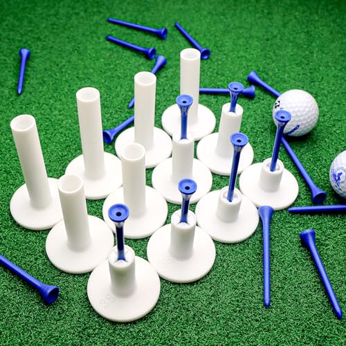 Unbreakable Rubber Golf Tees Set for Mats - 32 Pcs, 6 Sizes