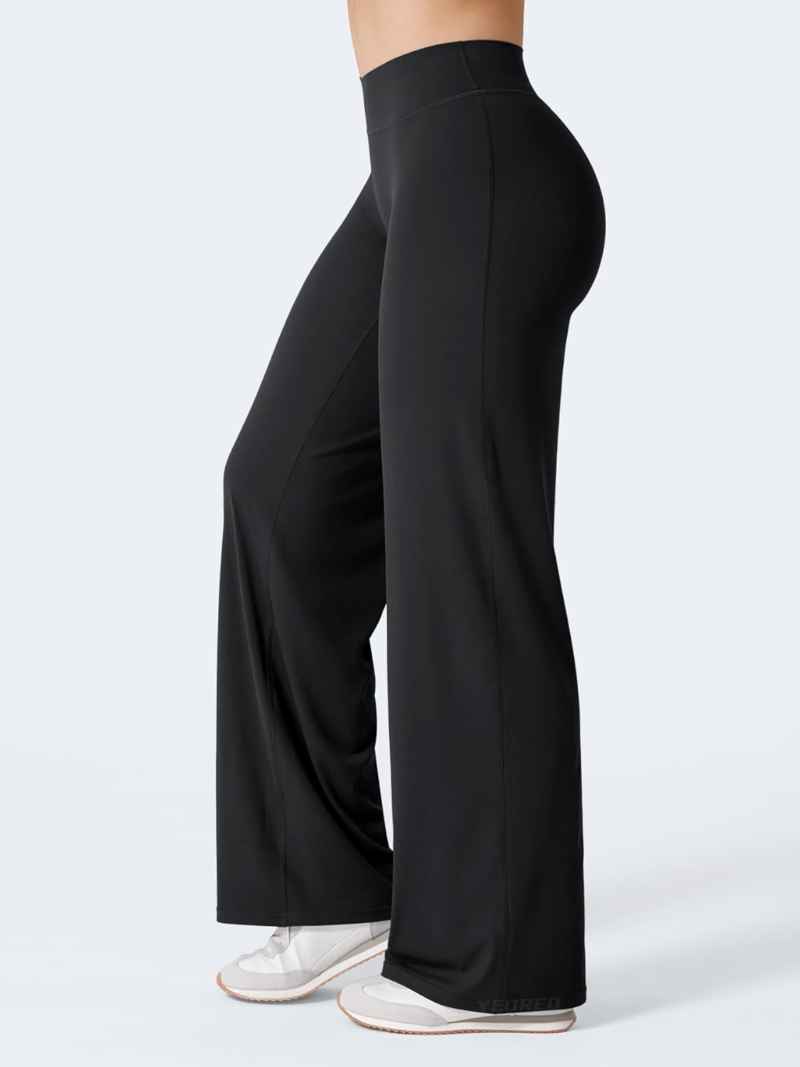 YEOREO Women's Low Rise Workout Leggings - No Front Seam | 31.5" Wide Leg VitaWeave Yoga Pants