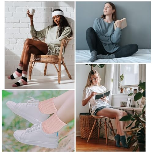 Cozy Warm Wool Socks for Women - Cute Boot Crew Socks - One Size C Beige