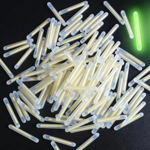 100Pcs 3mm Fishing Float Light Sticks - High Visibility Fluorescent Glow