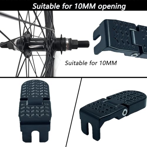 LOOEEL 10mm U‑Slot Folding Bicycle Pedals for Rear Seat Footrest
