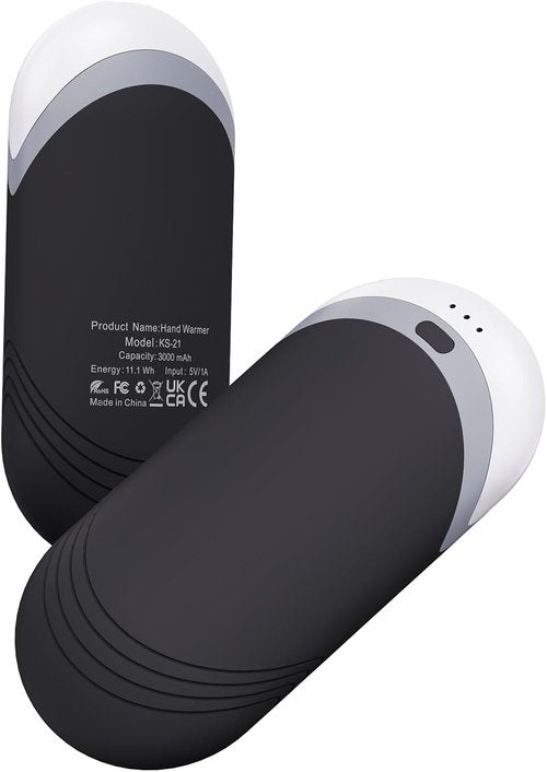 Karecel Rechargeable Hand Warmers - 6000mAh Double-Sided Portable Heat | Slim & Shockproof Design, 2 Pack