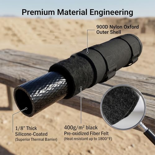 9 Inch Suppressor Cover with Burnproof Microfiber Sleeve