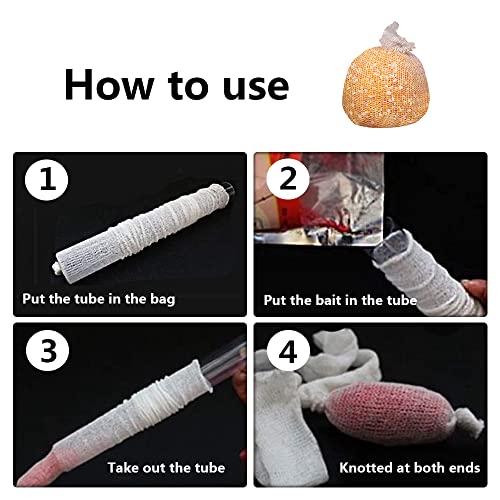 2 Pcs PVA Carp Fishing Bait Wrap Bags - 37mm Mesh