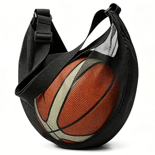 Dual-Use Mesh Sling Ball Bag - Adjustable Sports Equipment Carrier