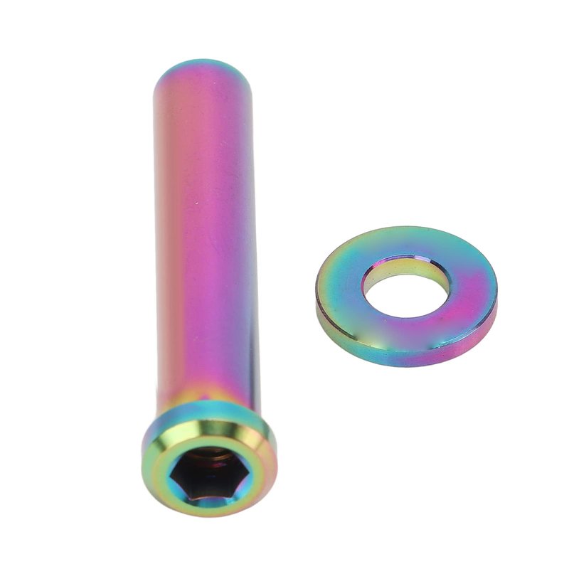 VGEBY C Clamp Fixed Nuts, 40mm Alloy Road C Brake Pivot Nuts with Washer for Mountain Road (Colorful) Road Caliper Brakes