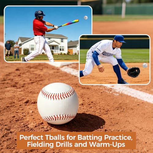 Soft T-Balls for Beginners - Reduced Impact Practice Baseballs