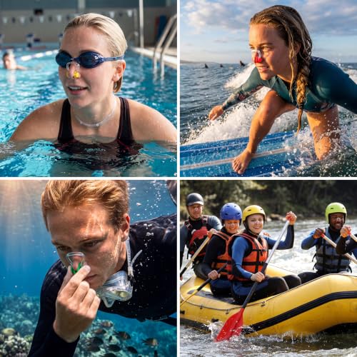15-Piece Waterproof Swimming Nose Clips - Transparent Silicone Plugs