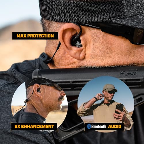 Hearing Protection Earbuds & Earmuffs - Bluetooth 3-in-1 for Hunting