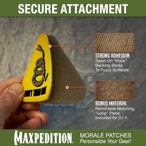 Maxpedition Gear Don't Tread on Me Patch, 3 x 2.6-Inch