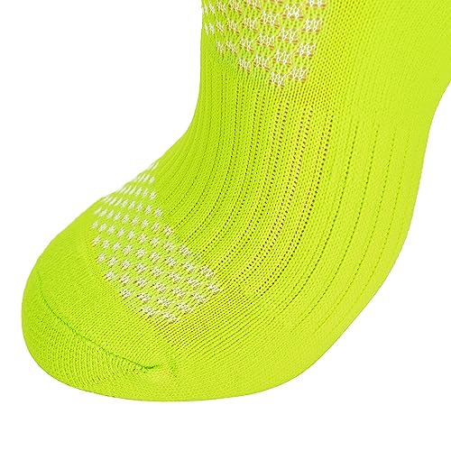 Knee High Softball Socks with Stitches - Neon Yellow - Medium