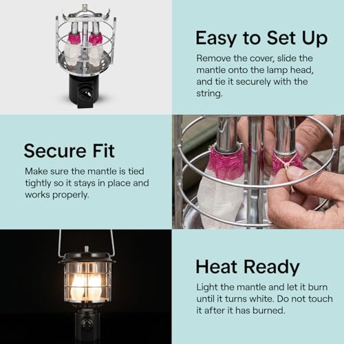 SereneLife 1500 Lumen Camping Lantern with Adjustable Brightness, Easy Ignition
