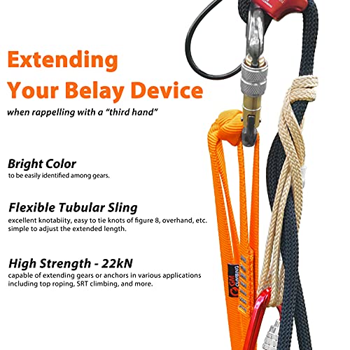 16mm Nylon Sling Runner - 22kN - Gray - 60cm / 24inch