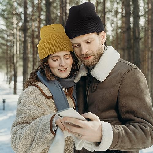 Soft Warm Slouchy Beanie Hat for Men & Women - Purple
