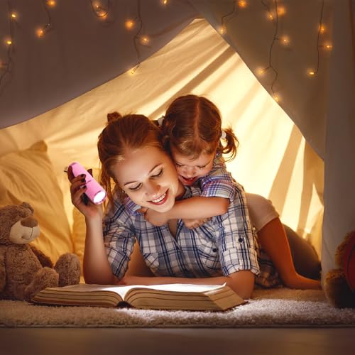 Mini Pink LED Flashlight - 9 Super Bright Glow in Dark
