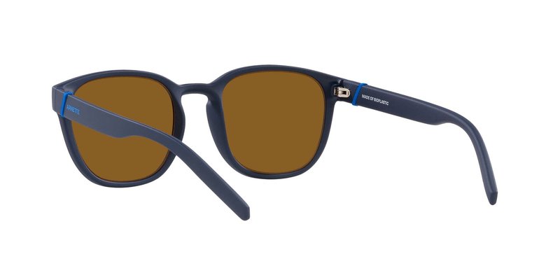 Arnette Unisex AN4319 Barranco Round Sunglasses, Matte Navy Blue/Polarized Dark Brown, 53 mm