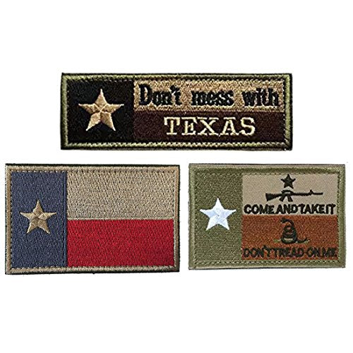 Texas State Flag Tactical Morale Patch - Desert Badge - D