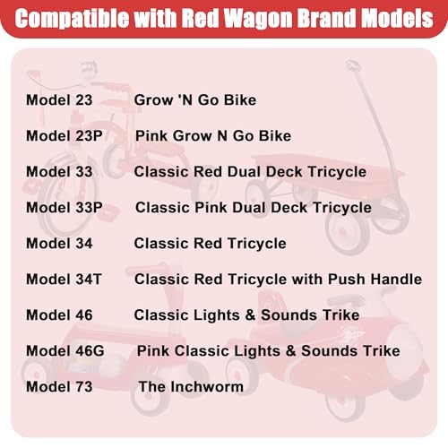 Red Hub Caps for Radio Flyer Wagon - 2 Pack