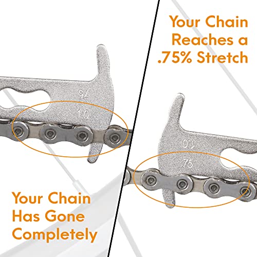 Bike Chain Checker Tool - 7 to 12 Speed Chain Wear Indicator