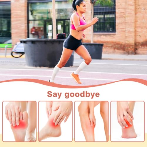 Knee High Compression Socks for Women - Long Support Tube Socks - Sport White