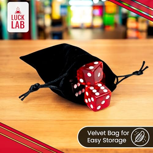 10 Pack 19mm D6 Dice Set - Translucent Red for Table Games