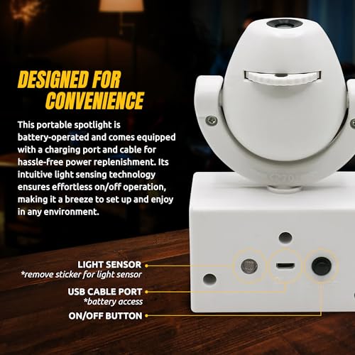 Los Angeles Chargers LED Mini Spotlight Projector - 6 Team Logos