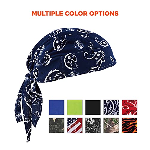 High-Performance Terry Cloth Bandana Do Rag - Navy Western