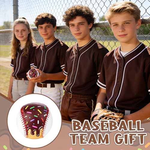 9-Inch PVC Practice Baseball - Chocolate Drip Design