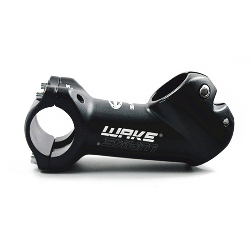 MTB Stem 45 Degree 31.8 90mm Bike Stem Wake Mountain Bike Stem Short Handlebar Stem Riser for Most Bicycle, Road Bike, MTB, BMX, Fixie Gear, Cycling (Aluminum Alloy, Black)