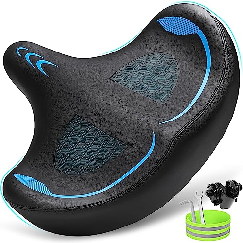 Comfortable Oversized Bike Seat Cushion - Blue Variation